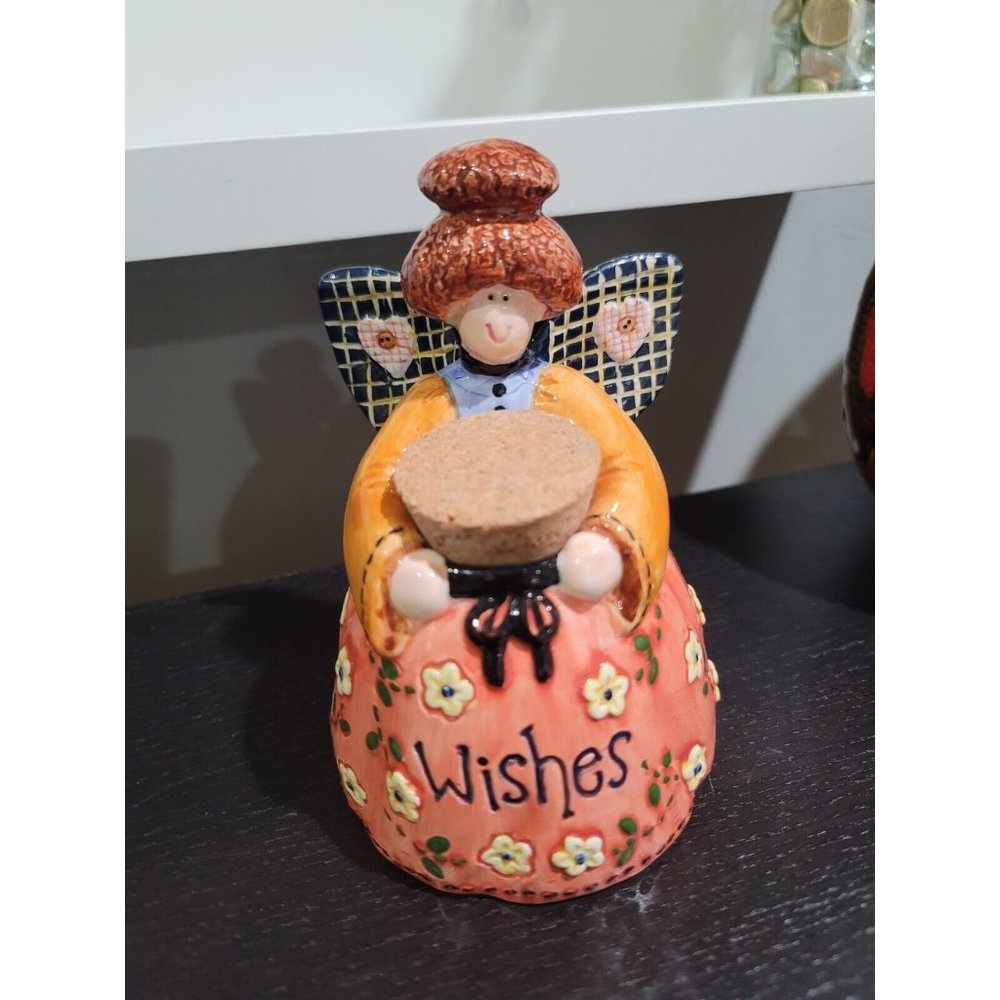 Vintage angel bank with original cork stopper  Deborah Jordan Bryan 1999 Wishes